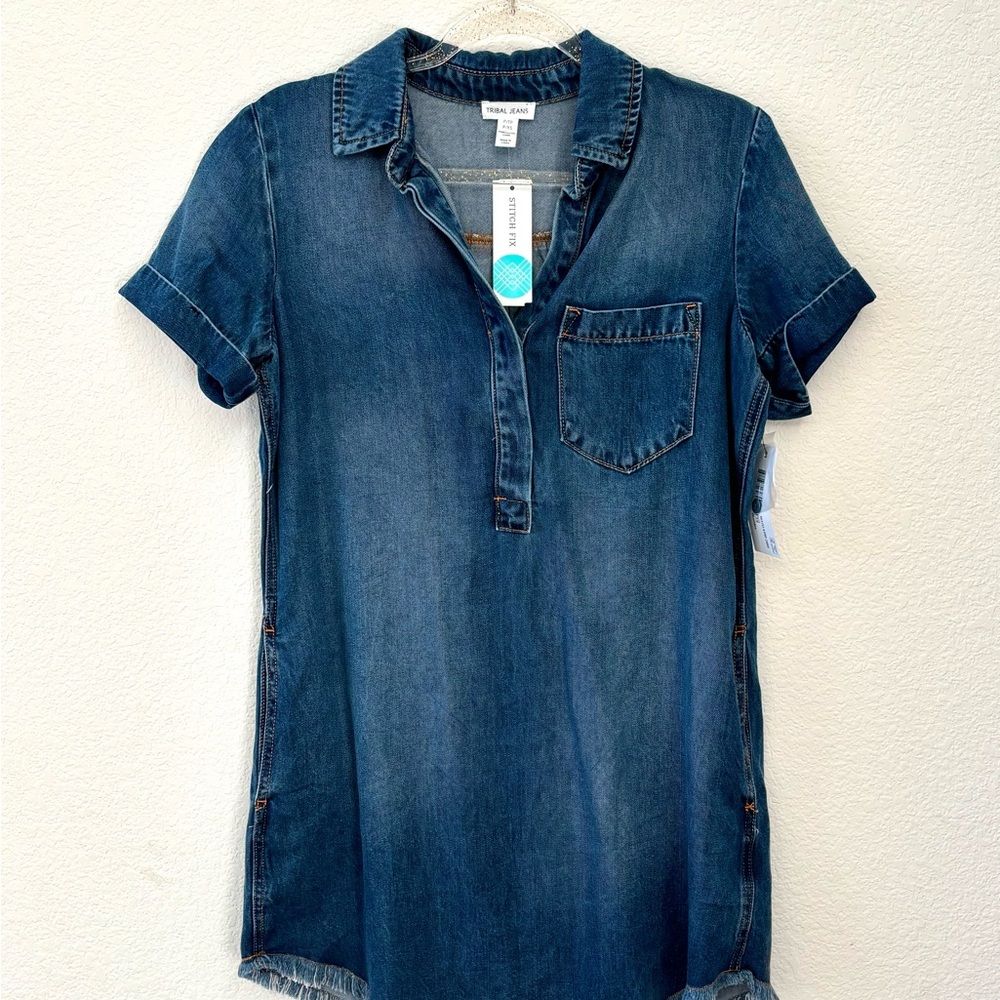 Denim Blue Tunic Top